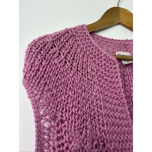 Vintage Plymouth Knit Pink‎ Open Weave Sweater Vest Women’s L Made in Korea - Picture 4 of 11
